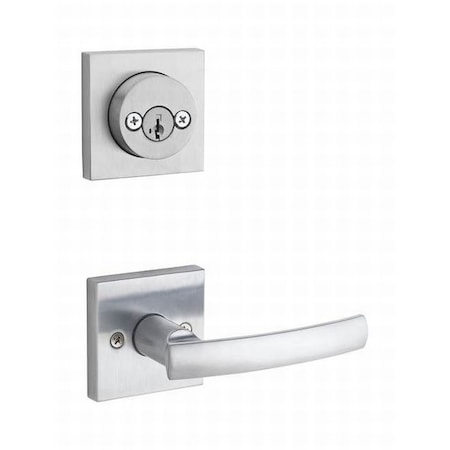 Kwikset Sydney Lever Interior Single Cylinder Handleset Trim, Satin Chrome 966SYLSQT-26D